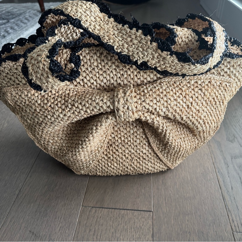 EUC kate spade for Target straw beach tote with bow